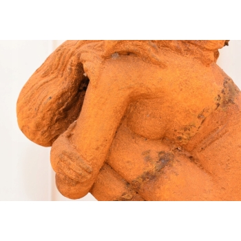 Żeliwna Figura - Skrzydlaty Anioł - Anielica - Rustykalna Figurka