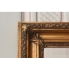 Kryształowe Prostokątne Lustro - 82 x 72 cm - Drewniane Zdobiona Złota Rama