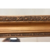 Kryształowe Prostokątne Lustro - 82 x 72 cm - Drewniane Zdobiona Złota Rama