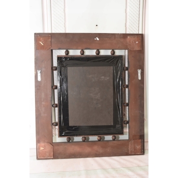 Pałacowe Złote Lustro AŻUROWE z Francji - Piękna Rama - 85 x 75 cm