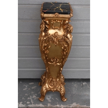 Piękna Pałacowa Kolumna - Postument Kwietnik - Złote Zdobienia 86cm