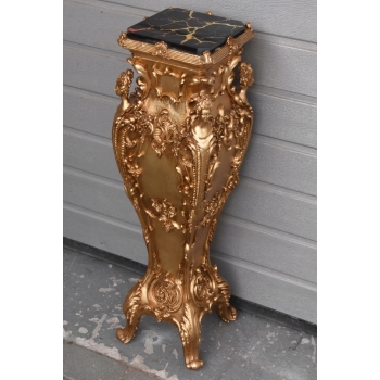 Piękna Pałacowa Kolumna - Postument Kwietnik - Złote Zdobienia 86cm
