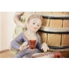 Rodzina Przy Beczce Wina - Figura z Porcelany Porcelana Postaciowa Prezent