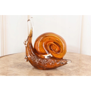 Szkło Murano GLASS - Kolorowy Ślimak - Dekoracja Ozdoba