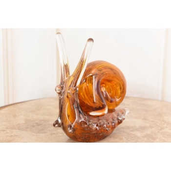 Szkło Murano GLASS - Kolorowy Ślimak - Dekoracja Ozdoba