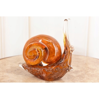 Szkło Murano GLASS - Kolorowy Ślimak - Dekoracja Ozdoba