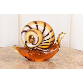Szkło Murano GLASS - Kolorowy Ślimak - Dekoracja Ozdoba