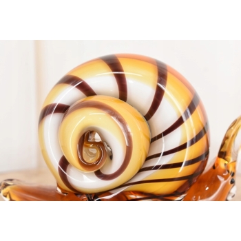 Szkło Murano GLASS - Kolorowy Ślimak - Dekoracja Ozdoba