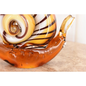 Szkło Murano GLASS - Kolorowy Ślimak - Dekoracja Ozdoba