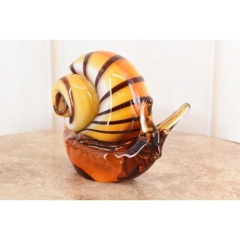 Szkło Murano GLASS - Kolorowy Ślimak - Dekoracja Ozdoba