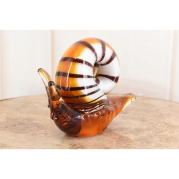 Szkło Murano GLASS - Kolorowy Ślimak - Dekoracja Ozdoba