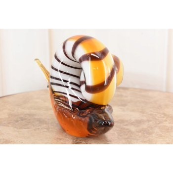 Szkło Murano GLASS - Kolorowy Ślimak - Dekoracja Ozdoba
