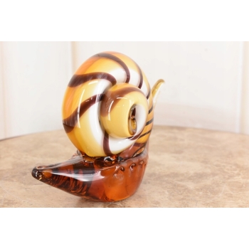Szkło Murano GLASS - Kolorowy Ślimak - Dekoracja Ozdoba