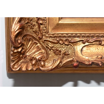 Port w Wenecji - Gondola - Italy Włochy - Pejzaż - Obraz Olejny Złota Rama