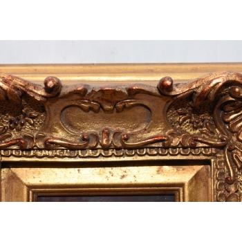 Portret Kobieta z Kwiatami we Włosach - Obraz Olejny - Złota Rama