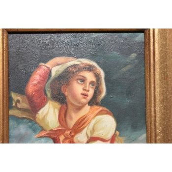 Portret Kobieta z Koszem Owoców - Obraz Olejny - Złota Rama