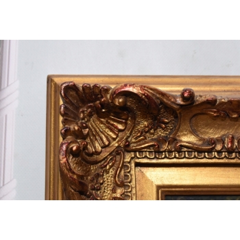 Portret Szydełkującej Dziewczyny - Kobieta - Obraz Olejny - Złota Rama