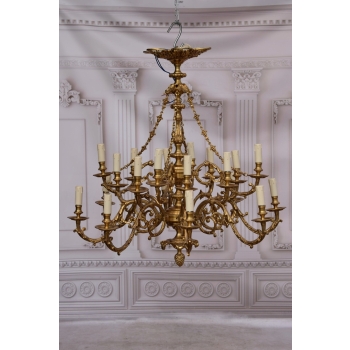 Królewski Gigant Żyrandol z Brązu + Lampa 78 cm