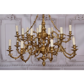 Królewski Gigant Żyrandol z Brązu + Lampa 78 cm