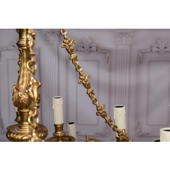 Królewski Gigant Żyrandol z Brązu + Lampa 78 cm