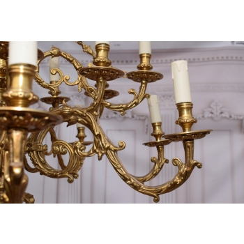 Królewski Gigant Żyrandol z Brązu + Lampa 78 cm