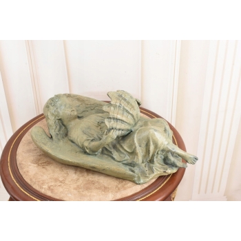 Kropilenica z Brązu Sakralna Figura - Anioł - Figura z Brązu