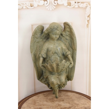 Kropilenica z Brązu Sakralna Figura - Anioł - Figura z Brązu