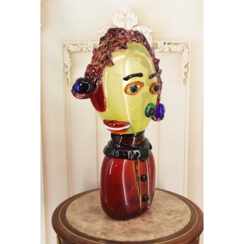 Szkło Murano Style GLASS - Dama Abstrakcja - Twarz Figura ze Szkła 60cm