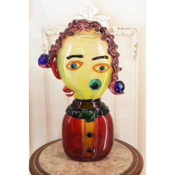 Szkło Murano Style GLASS - Dama Abstrakcja - Twarz Figura ze Szkła 60cm