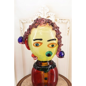 Szkło Murano Style GLASS - Dama Abstrakcja - Twarz Figura ze Szkła 60cm