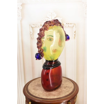 Szkło Murano Style GLASS - Dama Abstrakcja - Twarz Figura ze Szkła 60cm
