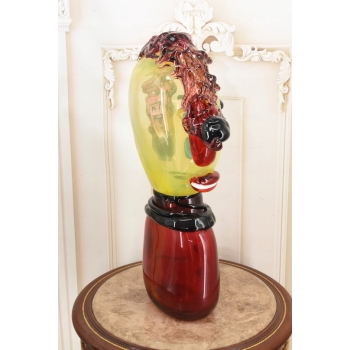 Szkło Murano Style GLASS - Dama Abstrakcja - Twarz Figura ze Szkła 60cm