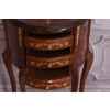 Piękna Drewniana Brzuchata Komoda - Intarsje Ludwik - Szafka Barek