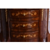 Piękna Drewniana Brzuchata Komoda - Intarsje Ludwik - Szafka Barek