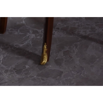 Piękna Drewniana Brzuchata Komoda - Intarsje Ludwik - Szafka Barek