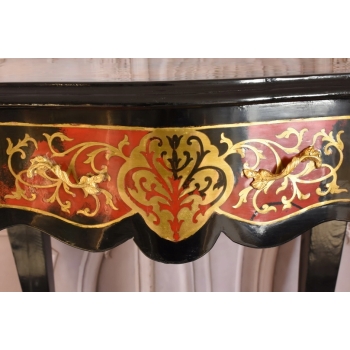 Pałacowy Stolik Stół Boulle - Drewno + Brąz - Pomocnik