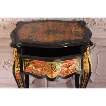 Pałacowy Stolik Stół Boulle - Drewno + Brąz - Pomocnik