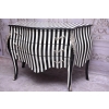 Królewska Biało Czarna Komoda - Vintage Szafa - Zebra - Mosiężne Okucia