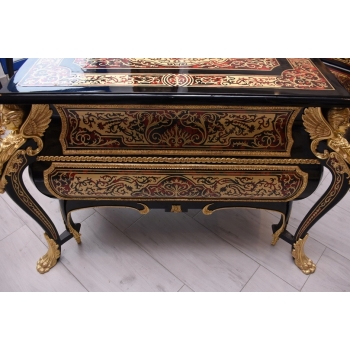 Królewska Komoda Szafa Boulle - Liczne Zdobienia Drewno + Brąz - UNIKAT