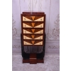 Drewniana Komoda Art Deco - 5 Szuflad - Regał Pomocnik - Szafka Unikat