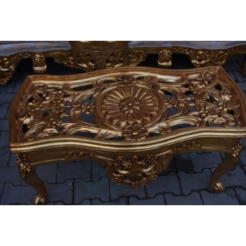 OGROMNY Komplet Wypoczynkowy Wypoczynek KRÓLEWSKI - Sofa + 4 Fotele + Stół