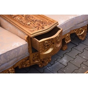 OGROMNY Komplet Wypoczynkowy Wypoczynek KRÓLEWSKI - Sofa + 4 Fotele + Stół