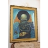 Beksiński - Pastel na Kartonie - STEAMPUNK Stary Obraz - Abstrakcja