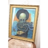 Beksiński - Pastel na Kartonie - STEAMPUNK Stary Obraz - Abstrakcja