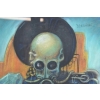 Beksiński - Pastel na Kartonie - STEAMPUNK Stary Obraz - Abstrakcja