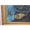Beksiński - Pastel na Kartonie - STEAMPUNK Stary Obraz - Abstrakcja