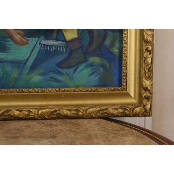 Zofia Stryjeńska - Hucuł i Hucułka ZAKOCHANI - Stary Portret Obraz Olejny