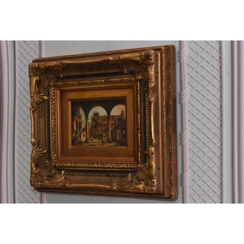 Włoska Architektura - Wenecja - Obraz Olejny - Piękna Rama