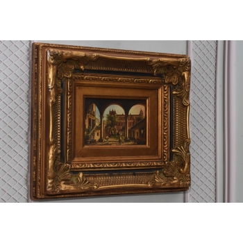 Włoska Architektura - Wenecja - Obraz Olejny - Piękna Rama