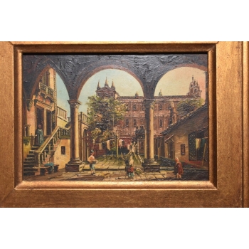 Włoska Architektura - Wenecja - Obraz Olejny - Piękna Rama
